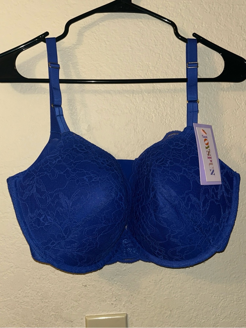 NWT Joyspun Women's Lace Push Up Bra Blue 36DD